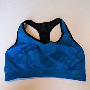 New Balance Sports Bra Large Royal Blue and Black